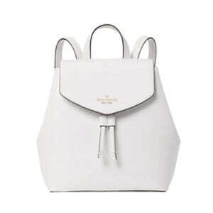 Kate Spade Lizzie Drawstring Backpack White Medium